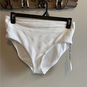 CALIA Women's High Waisted Wide Band High Leg Swim Bottoms